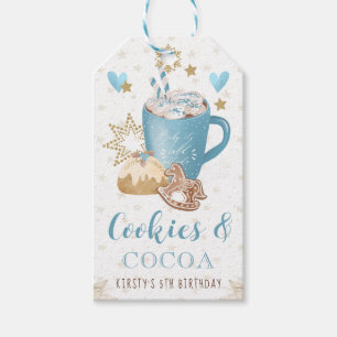 Blauwe Koekjes en Cacaoverjaardagsfeestje Cadeaulabel
