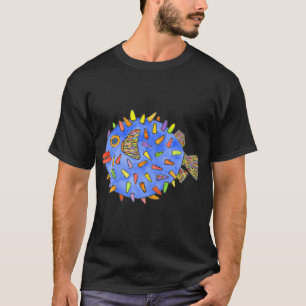 Blauwe Kogelvis Watercolorontwerp T-shirt