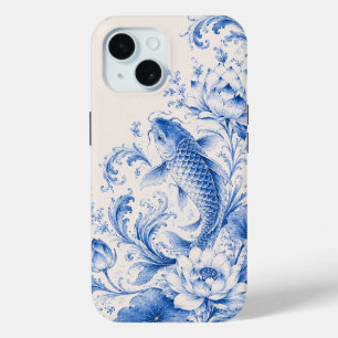Blauwe Koi Vis Lotus Hoesje