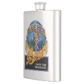 Blauwe kolf voor roestvrij staal heupfles (Links)