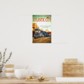 Blauwe komeet-reizigerstrein poster (Keuken)