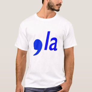 Blauwe komma t-shirt