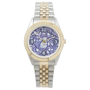 Blauwe konijn Bunny Bird Praal Horloge