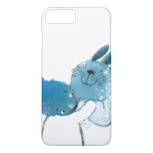 blauwe konijnen IPHONE-geval iPhone 8 Plus / 7 Plus Hoesje