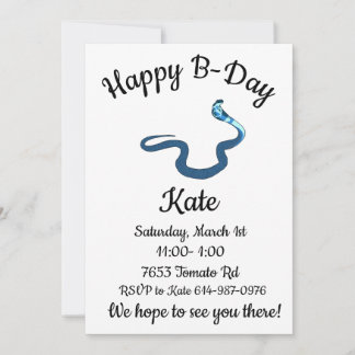 Blauwe Koningscobra Gefeliciteerd  Kaart