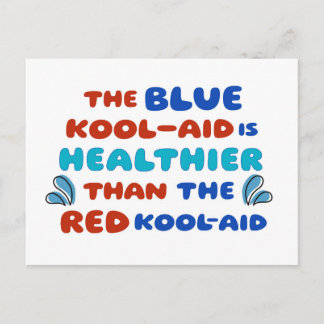 Blauwe Kool Aid ANSICHTKAART Briefkaart