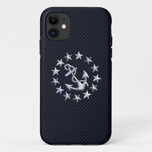 Blauwe koolstofvezel Stijlvol als jachtvlag Case-Mate iPhone Case (Achterkant)