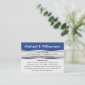 Blauwe koptekst - Visitekaartjes (Staand voorkant)