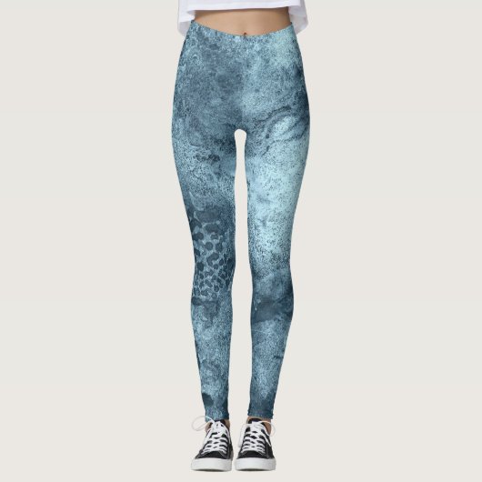 Blauwe koraal leggings (Voorkant)