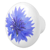 Blauwe korenbloem deurknop keramische knop (Rechts)