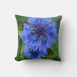Blauwe korenbloem kussen