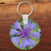  blauwe kornbloem sleutelhanger (Voorkant)