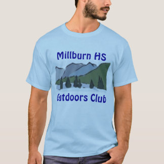 Blauwe korte hoes t-shirt