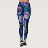 Blauwe kosmische Orbs Leggings (Achterkant)