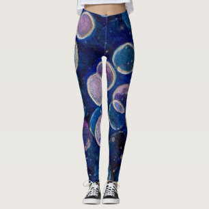 Blauwe kosmische Orbs Leggings