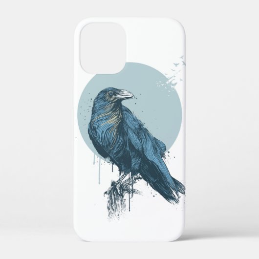 Blauwe kraai nauwelijks in iPod-draagtas Case-Mate iPhone Case (Achterkant)