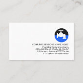 blauwe kraan visitekaartje (Achterkant)