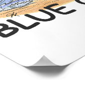 Blauwe krab afdrukken poster (Hoek)