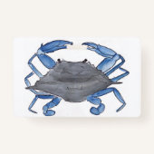 Blauwe krab badge (Achterkant)