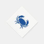 Blauwe krab blauw en witte kustvis modern oud papi servet (Hoek)