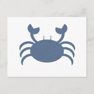 Blauwe krab briefkaart