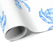  blauwe krab cadeaupapier (Rol Hoek)