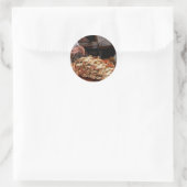 Blauwe krab feest ronde sticker (Tas)