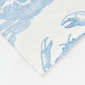 Blauwe krab fleece deken (Hoek)