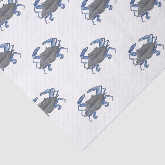 Blauwe krab Herhalend Weefseldocument Tissuepapier (Detail)