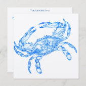  blauwe krab kaart (Voorkant / Achterkant)