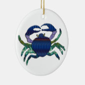 Blauwe krab keramisch ornament (Rechts)