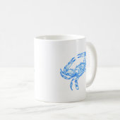 blauwe krab koffiemok (Voorkant rechts)