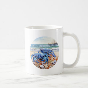 Blauwe krab koffiemok