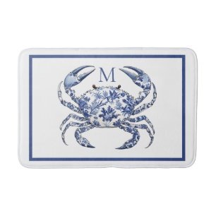 Blauwe Krab Kust Nautilus Monogram Badmat