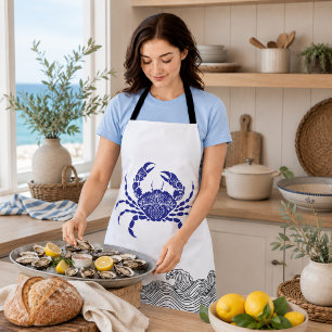 Blauwe Krab - Kust-Nautische Koken Schort