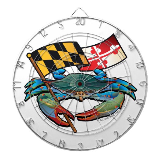 Blauwe krab Maryland Dartbord (Voorkant)