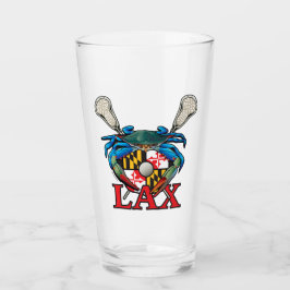 Blauwe krab Maryland LAX Crest Glas