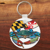 Blauwe krab Maryland Sleutelhanger (Voorkant)