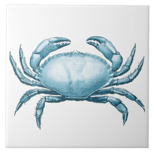  blauwe krab Nautical Wildlife and Seafood Tegeltje