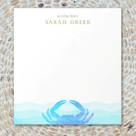 Blauwe krab notitieblok