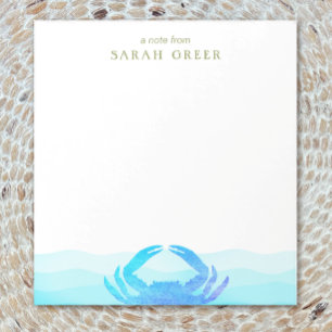 Blauwe krab notitieblok