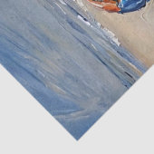 Blauwe krab op het strand tissuepapier (Detail)