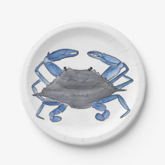 Blauwe Krab Papieren Bordje