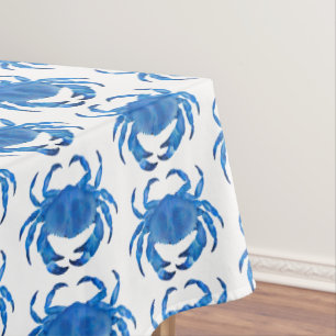 Blauwe Krab Patroon Tafelkleed