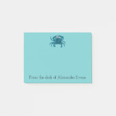 Blauwe krab post-it® notes (Voorkant)