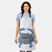 Blauwe krab schort (Gedragen)