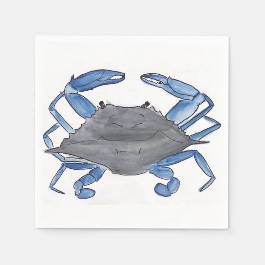 Blauwe krab servet (Voorkant)