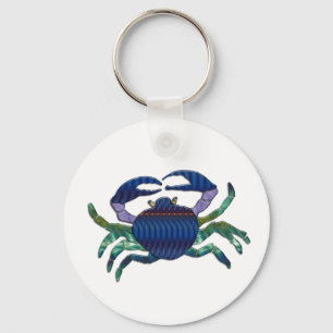 Blauwe krab sleutelhanger