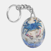Blauwe krab sleutelhanger (Voorkant Links)
