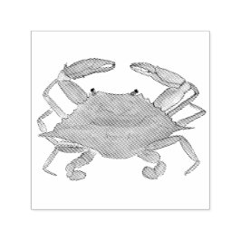 Blauwe krab stempel